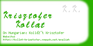 krisztofer kollat business card